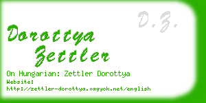 dorottya zettler business card